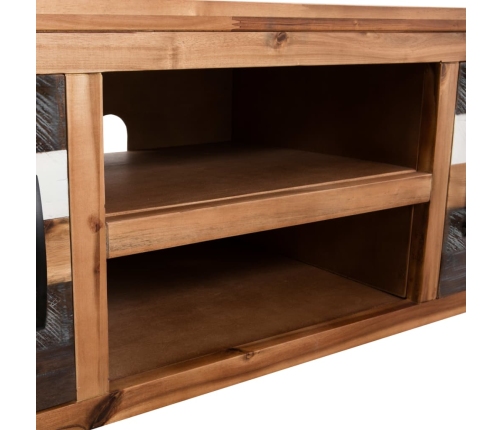 Mueble para TV de madera maciza de acacia 120x35x40 cm