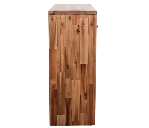 Mesa consola de madera maciza de acacia 86x30x75 cm