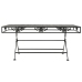 Mesa de centro plegable estilo vintage metal negro 100x50x45 cm