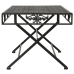 Mesa de centro plegable estilo vintage metal negro 100x50x45 cm