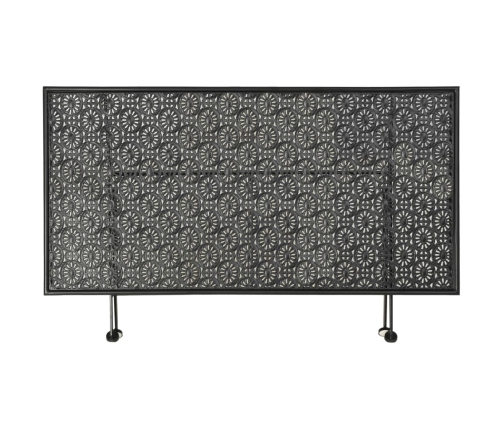 Mesa de centro plegable estilo vintage metal negro 100x50x45 cm