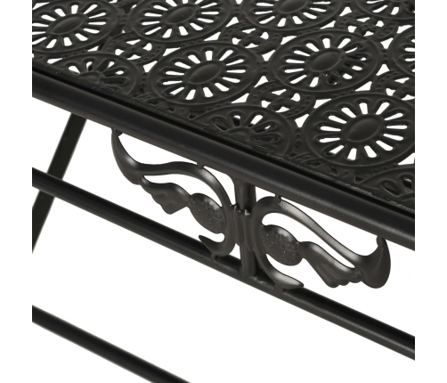 Mesa de centro plegable estilo vintage metal negro 100x50x45 cm