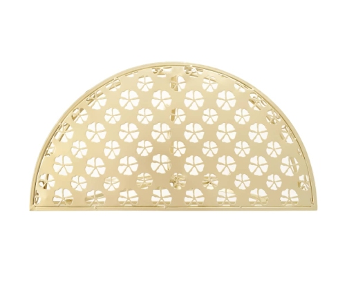 Mesa auxiliar vintage metal semicircular 72x36x74 cm dorado