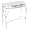 vidaXL Mesa auxiliar estilo francés metal 82x39x76 cm blanca