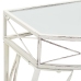 Mesa auxiliar estilo francés metal 82x39x76 cm blanca