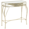 Mesa auxiliar estilo francés metal 82x39x76 cm dorada