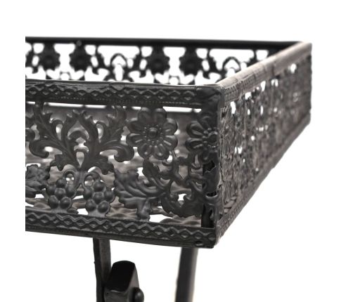 Mesa de centro plegable estilo vintage metal 58x35x72 cm negro