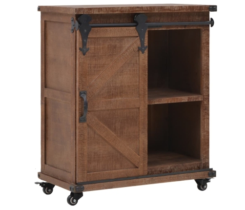 Mueble de almacenaje madera maciza abeto marrón 64x33,5x75 cm