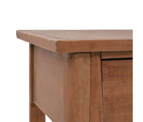 Mesa consola de madera de abeto maciza marrón 126x40x77,5 cm