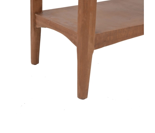 Mesa consola de madera de abeto maciza marrón 126x40x77,5 cm