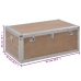 Caja de almacenaje madera maciza abeto marrón 91x52x40 cm