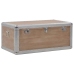 Caja de almacenaje madera maciza abeto marrón 91x52x40 cm