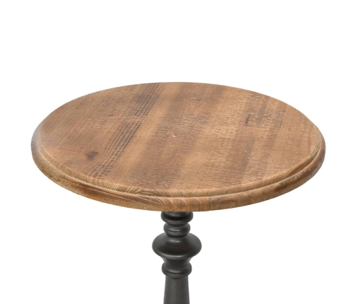 Mesa auxiliar de madera de abeto maciza marrón 40x64 cm