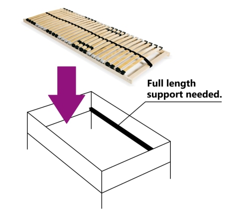 vidaXL Somier de láminas con 28 listones 7 regiones 80x200 cm