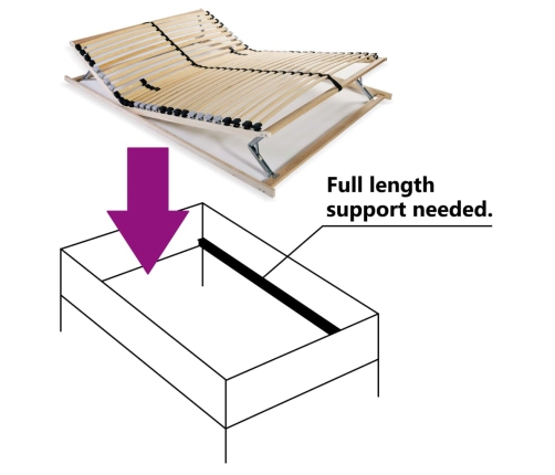 vidaXL Somier de láminas con 28 listones 7 regiones 120x200 cm