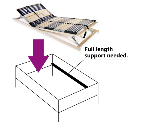 vidaXL Somier de láminas con 42 listones 7 regiones 70x200 cm