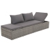 Cama de jardín 195x60 cm ratán sintético gris