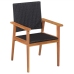 Set de comedor de jardín 5 pzas ratán sintético negro y marrón