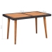 Set de comedor de jardín 5 pzas ratán sintético negro y marrón