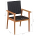 Set de comedor de jardín 5 pzas ratán sintético negro y marrón
