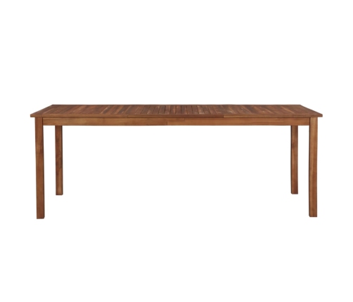 Mesa de jardín madera maciza de acacia 200x100x74 cm