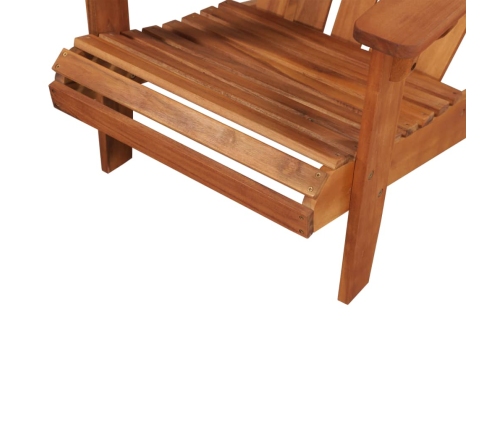 Silla de jardín Adirondack con reposapiés madera acacia maciza