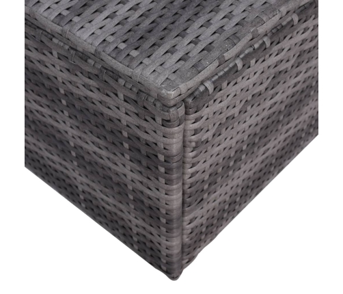 Set de sofás de jardín 7 piezas y cojines ratán sintético gris