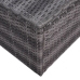 Set de sofás de jardín 7 piezas y cojines ratán sintético gris