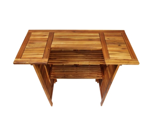 Mesa alta de bar de madera de acacia maciza 110x50x105 cm