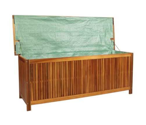 Caja de almacenaje de jardín 150x50x58 cm madera maciza acacia