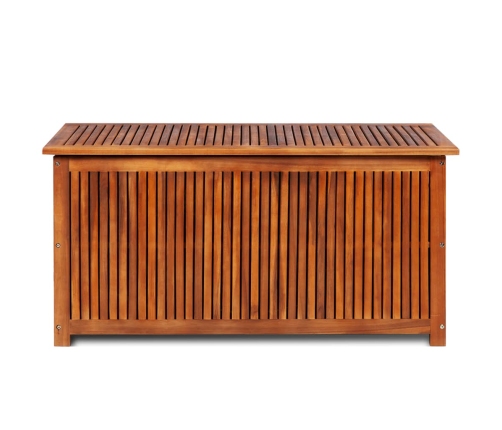 Caja de almacenaje de jardín 117x50x58 cm madera maciza acacia