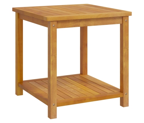 Mesa auxiliar de madera maciza de acacia 45x45x45 cm