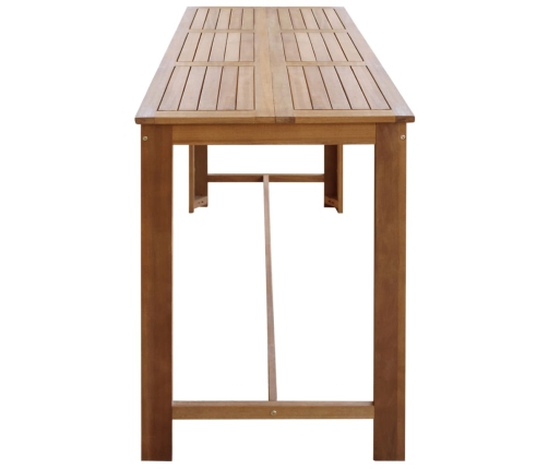 vidaXL Mesa de bar de madera maciza de acacia 150x70x105 cm