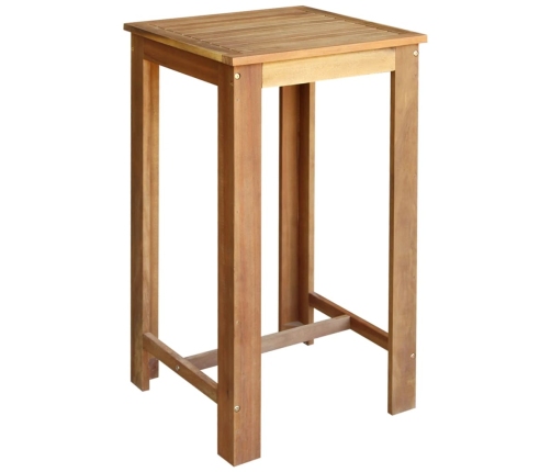 Set mesa de bar y sillas 3 piezas de madera de acacia maciza