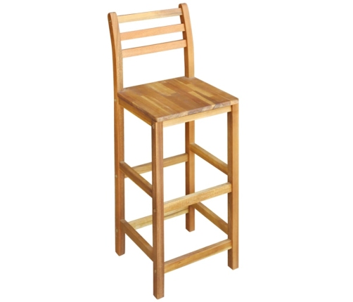 Set mesa de bar y sillas 3 piezas de madera de acacia maciza