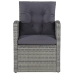 Set de muebles de jardín 6 pzas y cojines ratán sintético gris
