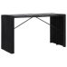 Juego de comedor de jardín 9 piezas ratán sintético negro