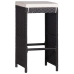 Juego de comedor de jardín 9 piezas ratán sintético negro