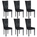 Silla de comedor 6 unidades terciopelo negro