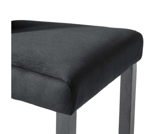 Silla de comedor 6 unidades terciopelo negro