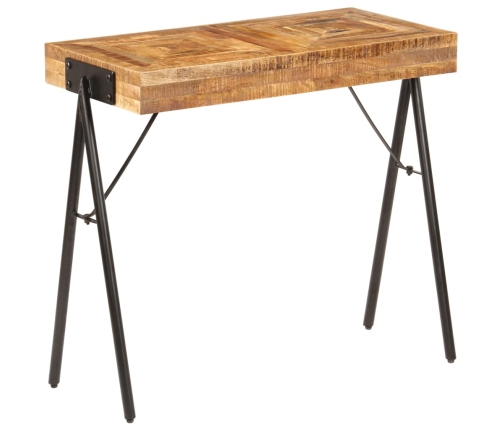 Mesa consola de madera maciza de mango 80x40x75 cm