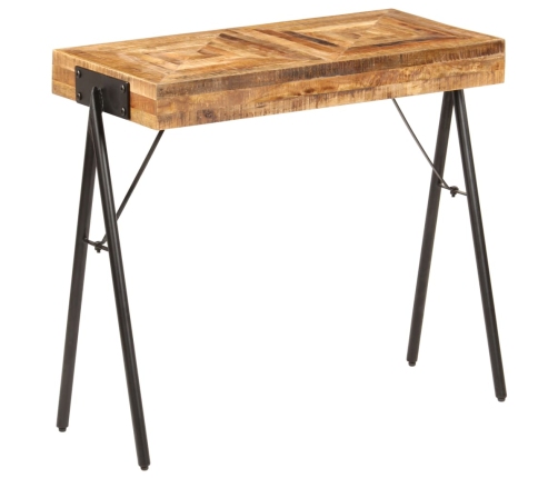 Mesa consola de madera maciza de mango 80x40x75 cm