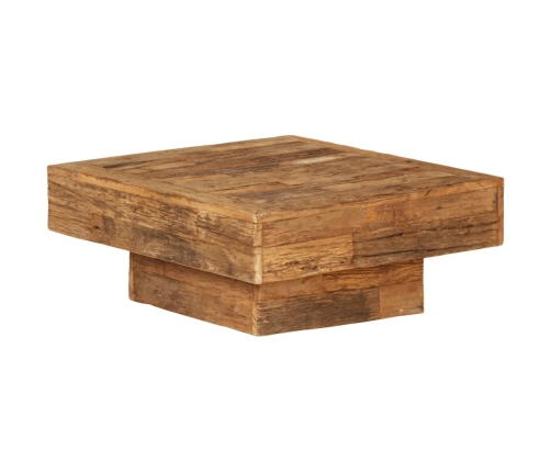 Mesa de centro de madera maciza reciclada 70x70x30 cm