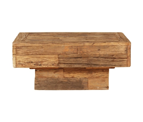 Mesa de centro de madera maciza reciclada 70x70x30 cm