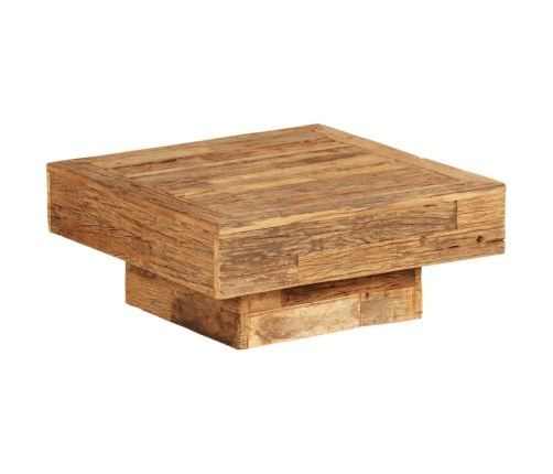 Mesa de centro de madera maciza reciclada 70x70x30 cm