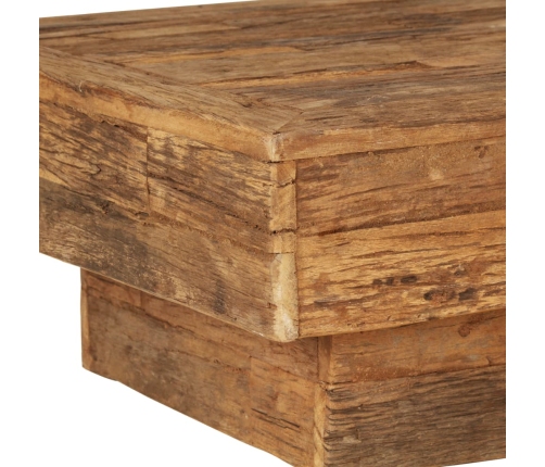 Mesa de centro de madera maciza reciclada 70x70x30 cm