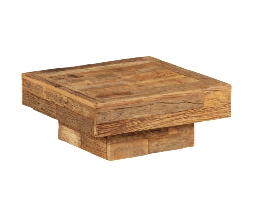 Mesa de centro de madera maciza reciclada 70x70x30 cm