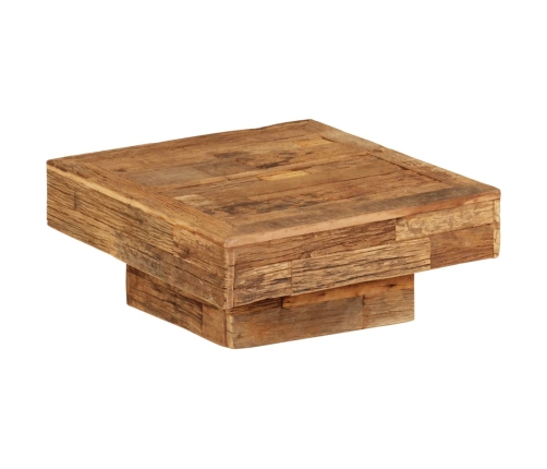 Mesa de centro de madera maciza reciclada 70x70x30 cm