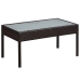 Set muebles de jardín 5 piezas y cojines ratán sintético marrón