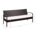 Set muebles de jardín 5 piezas y cojines ratán sintético marrón